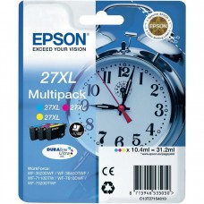 Epson Original 3 Pack of High Capacity 27XL Ink Cartridge (T2715)