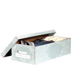 Fellowes STYLE UNDER BED BOX LARGE - GREEN WHITE 2PK (FSC)