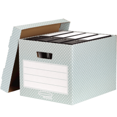 Fellowes STYLE HOME STORAGE BOX - GREEN WHITE 4PK (FSC)