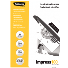 Fellowes LAMINATING POUCH 100MIC A4 250PK