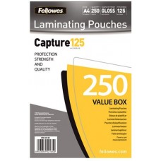 Fellowes LAMINATING POUCH 125MIC A4 250PK
