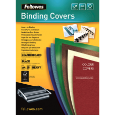 Fellowes A4 LEATHERBOARD COVER BLACK 25PK (FSC)