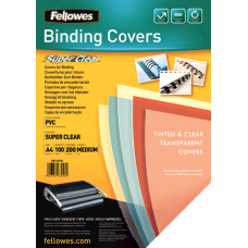 Fellowes PVC COVER A4 300 MICRONS CLEAR 100PK