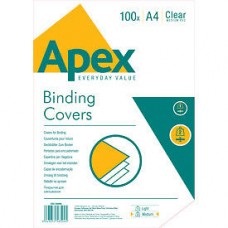Fellowes APEX LEATHERB COVER WHT A4 100PK