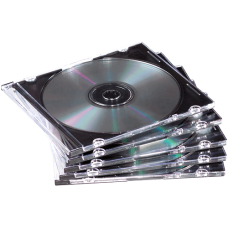 Fellowes ROUND SLIM CD CASE - 5PK CLEAR