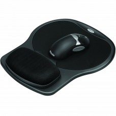 Fellowes Easy Glide Black Gel Wrist Rest and Mouse Pad (93730)