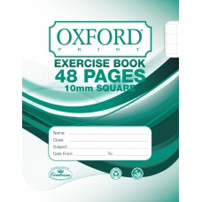 EXERCISE / COPY BOOK 48 PAGES SQUARES LARGE 10mm CONTESSA OXFORD