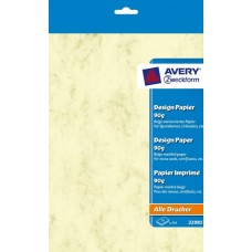 Avery Zweckform 50 Pack of Cream A4 Marbled Parchment Paper (00467)