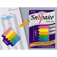 HIGHLIGHT PAGE MARKERS ARROW 44x12mm ASST COLOUR SNOPAKE