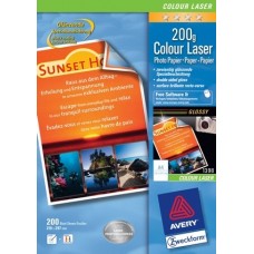 LASER PAPER GLOSSY A4 200gsm x200 AVERY-ZWECKFORM
