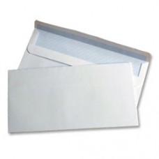 ENVELOPES WHITE 110x230mm 90g PEEL&SEAL SEC/SLI