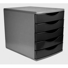 DESK DRAWER X5 CLOSED FRONT BLACK