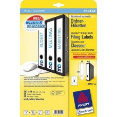LEVER ARCH FILE LABELS 59x297mm x25 6059 AVERY-ZWECKFORM