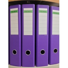 LEVER ARCH FILE F/SCAP 75mm PURPLE PREMIER