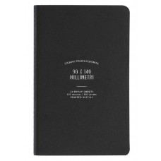 NOTEBOOK SOFT COVER BLACK 90x140mm 48PGS OGAMI