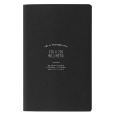NOTEBOOK SOFT COVER BLACK 130x210mm 64PGS OGAMI