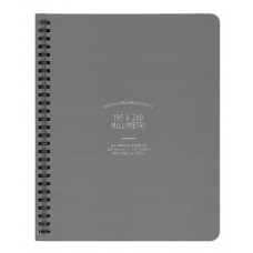 NOTEBOOK SPIRAL GREY 195x240mm 64PGS OGAMI