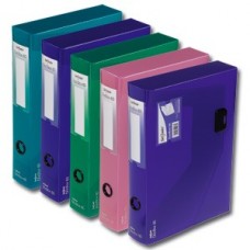 DOC BOX A4 60mm SPINE ASSORTED ELECTRA COLOURS SNOPAKE