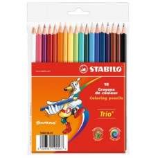 PENCIL COLOURS TRIO x18 WALLET STABILO