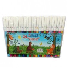 COLOUR PEN WALLET x24 ASSORTED LUXOR