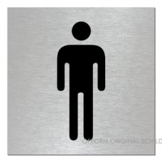 SIGN STEELOX 8x8cm WC MENS