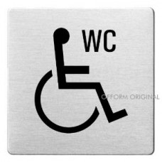 SIGN STEELOX 8x8cm WC DISABLED