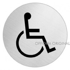 SIGN STEELOX 7.5cm ROUND DISABLED