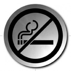 SIGN STEELOX 7.5cm ROUND NO SMOKING