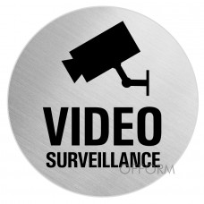 SIGN STEELOX 7.5cm ROUND VIDEO SURVEILLANCE