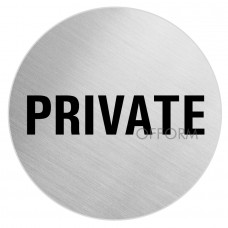 SIGN STEELOX 7.5cm ROUND PRIVATE