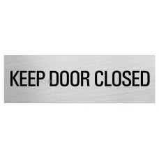 SIGN STEELOX 8x24cm KEEP DOOR CLOSED