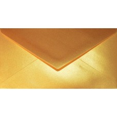 ENVELOPES 110x220mm DL 120gsm METALLIC PEARL GOLD PAPICOLOR