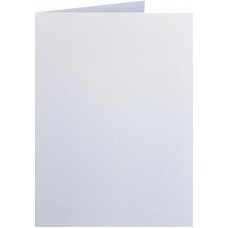 CARDS FOLDED A6 105x148mm 250gsm METALLIC PEARL WHITE PAPICOLOR