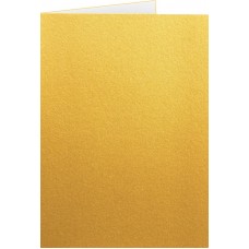 CARDS FOLDED A6 105x148mm 250gsm METALLIC PEARL GOLD PAPICOLOR