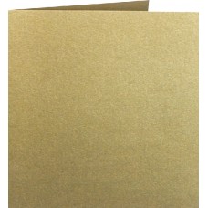 CARDS FOLDED SQUARE 152x152mm 250gsm METALLIC PEARL GOLD PAPICOLOR