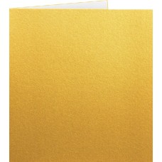 CARDS FOLDED SQUARE 152x152mm 250gsm METALLIC GOLD PAPICOLOR