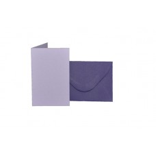 CARDS & ENVELOPES SET 60x90mm VIOLET/PURPLE PAPICOLOR