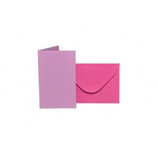 CARDS & ENVELOPES SET 60x90mm LILAK/PINK PAPICOLOR