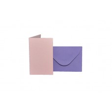 CARDS & ENVELOPES SET 60x90mm PINK/PURPLE PAPICOLOR