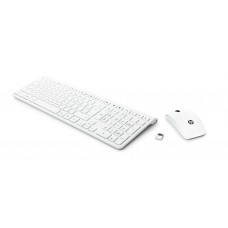 HP C6400 White Wireless Desktop Mouse and Keyboard (F2D48AA)