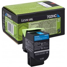 Lexmark Original High Capacity Cyan 702HC Laser Toner Cartridge (70C2HC0)