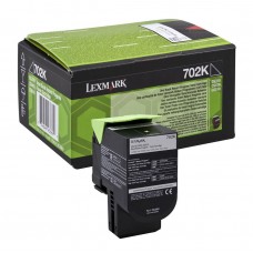 Lexmark Original Black 702K Laser Toner Cartridge (70C20K0)