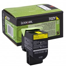 Lexmark Original Yellow 702Y Laser Toner Cartridge (70C20Y0)