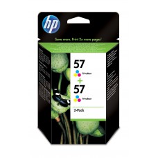 HP Original 2 Pack of Tri-color 57 Ink Cartridges (C9503AE)